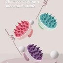 Escova De Shampoo De Silicone Macio Limpa E Remove Caspa , Massageia O Couro Cabeludo Alivia Coceira