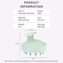 Escova De Shampoo De Silicone Macio Limpa E Remove Caspa , Massageia O Couro Cabeludo Alivia Coceira